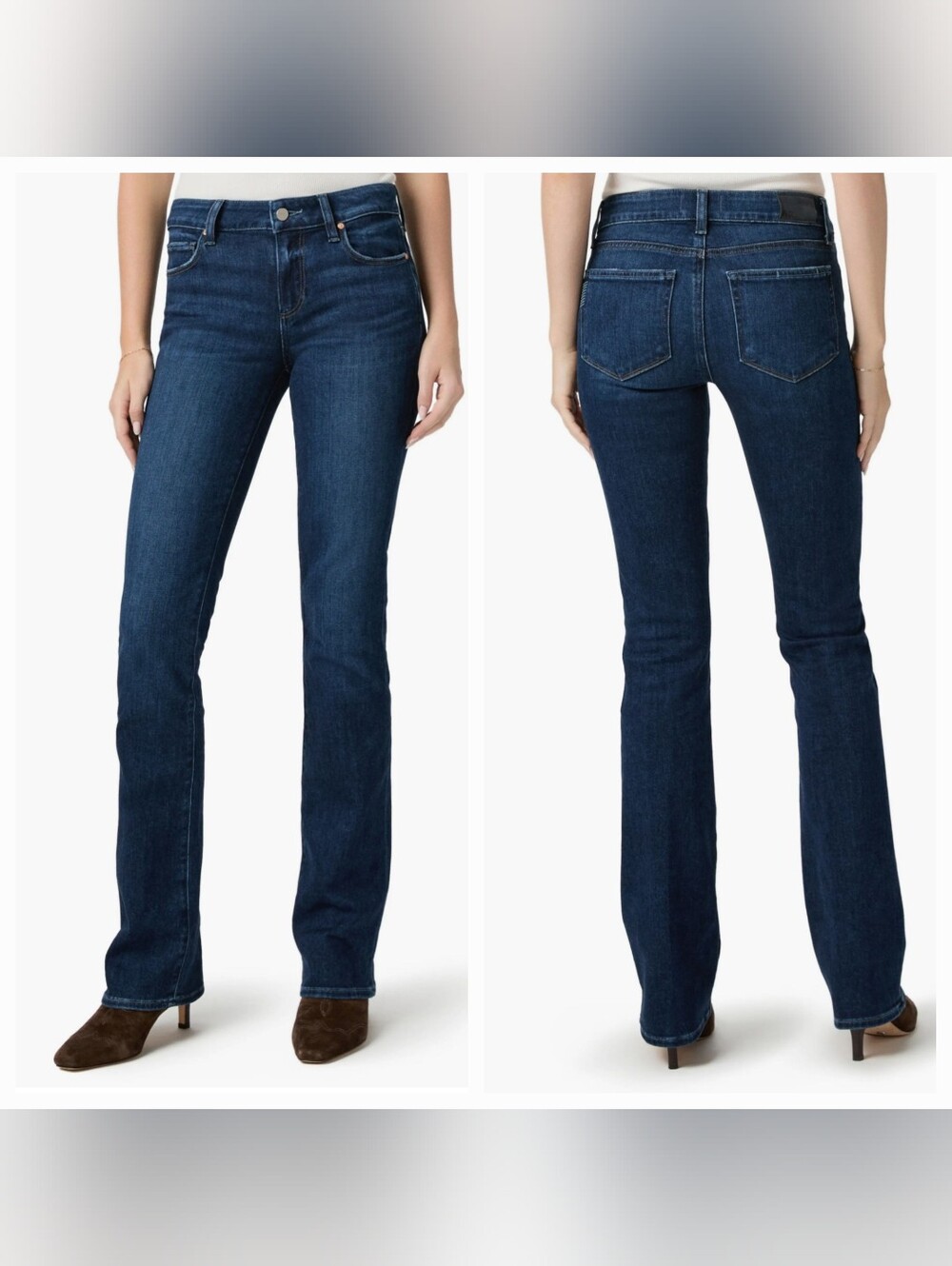 Paige Women’s Dark Blue Bootcut Jeans Manhattan
